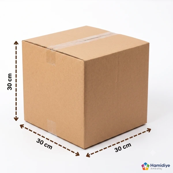 Koli 30x30x30 TSSS Dopel Çift Oluklu | Kare ve Dayanıklı Karton Kutu
